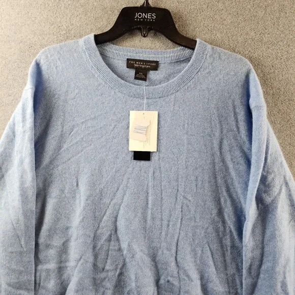 The Men's Store at Bloomingdale's Cashmere Crewneck Sweater XXL Sky Blue